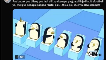 Jadi sarjana rental PS... Foto: X.com