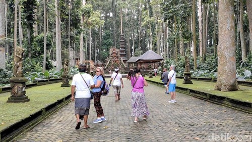 Objek Wisata Sangeh, Abiansemal, Badung, masih diminati turis asing, Jumat (13/12/2024).