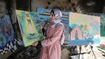 Pelukis Palestina Ajak Anak Gaza Berkarya di Tengah Konflik