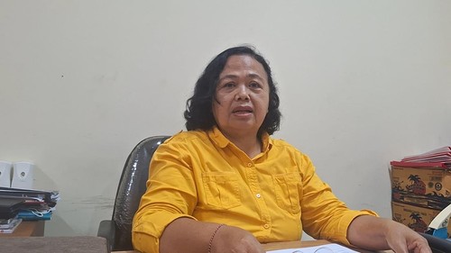Wakil Dekan II Fakultas Dharma Acarya, Institut Agama Hindu Negeri Gde Pudja Mataram, Ni Wayan Rasmini, saat ditemui di ruangannya, Jumat (13/12/2024). (Nathea Citra/detikBali)