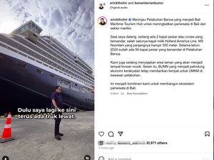 Tinjau Pelabuhan Benoa, Erick Thohir: Taman akan Jadi Tempat Konser