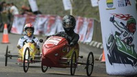 Lomba Kereta Peti Sabun tersebut diikuti 120 peserta dari warga dan mahasiswa. 