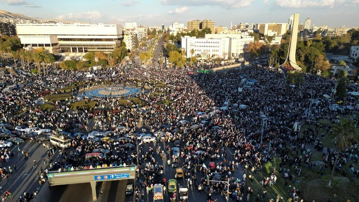 A drone view shows Damascus city, after fighters of the ruling Syrian body ousted Bashar al-Assad,  Syria, December 13, 2024. REUTERS/Yosri Al Jamal     TPX IMAGES OF THE DAY