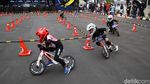 Potret Seru Balita Balapan Pushbike di HUT Transmedia