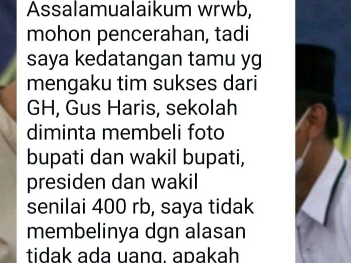 Skrinsut informasi orang yang mengaku Gus Haris-Lora Fahmi