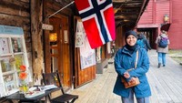 Rumah rumah kayu masih tetap dilestarikan di Kota Bergen ini