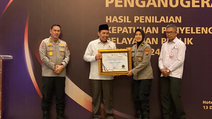Polres Malang Raih Penghargaan Ombudsman RI tentang Pelayanan Publik
