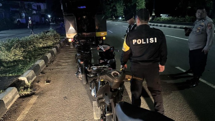 Sejumlah motor diamankan polisi dari lokasi balap liar di Bogor (Dok Polres Bogor)