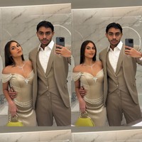 Valerie Thomas pun mengunggah momen dirinya tampil menjadi pendamping anak bungsu Menteri Koordinataor Bidang Pangan Zulkifi Hasan, Rafi Haikal. Valerie berpose selfie menghadap kaca bersama Rafi. Foto: Dok. Instagram