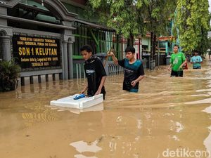 Proses Belajar Mengajar Diliburkan Imbas Sejumlah Sekolah Trenggalek Banjir