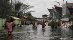 Banjir Rob Setinggi 80 Cm Rendam Komplek Galangan Kapal Muara Angke