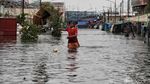 Banjir Rob Setinggi 80 Cm Rendam Komplek Galangan Kapal Muara Angke