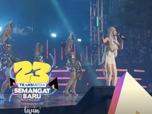 Gak Bisa Lupa Dewi Perssik Basah-basah Akhiri HUT ke-23 Transmedia