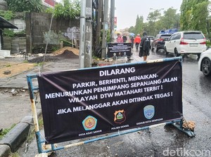 Dilarang Parkir hingga Menurunkan Penumpang di Jalan Matahari Terbit!