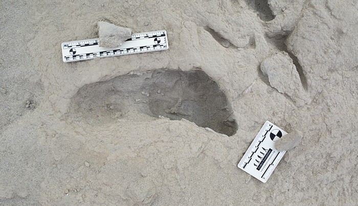 Fosil jejak hominin di dekat Danau Turkana, Kenya