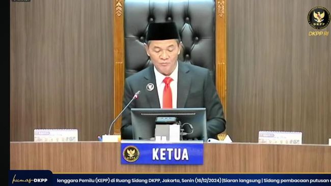 Ketua DKPP Heddy Lugito (tangkapan layar).