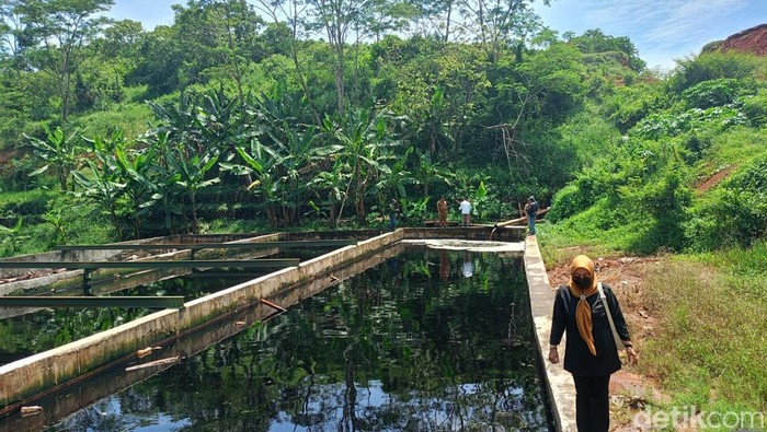Kondisi kolam IPAL di TPSA Ciangir Kota Tasikmalaya yang rusak dan menyebabkan pencemaran lingkungan.