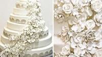 Sebuah acara di Beverly Hills, Amerika Serikat hadirkan kue pernikahan fantastis bertingkat sembilan dengan hiasan berlian. Kue ini dijual seharga Rp 320 Miliar. Foto: The Knot