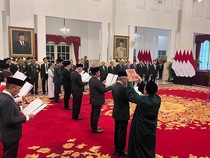 Video Momen Pimpinan dan Dewas KPK 2024-2029 Bersumpah di Depan Prabowo