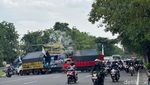 Jalan Ahmad Yani Macet Imbas Demo Buruh