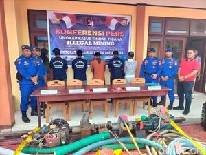 5 Penambang Ilegal di Raja Ampat Ditangkap, Polisi Sita Emas-Mesin Alkon