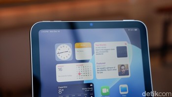 Kamera belakang lebar 12MP mendukung Smart HDR 4 untuk foto yang tampak alami dengan rentang dinamis yang ditingkatkan, dan menggunakan pembelajaran mesin untuk mendeteksi dan memindai dokumen langsung di aplikasi Kamera Foto: Adi Fida Rahman/detikINET