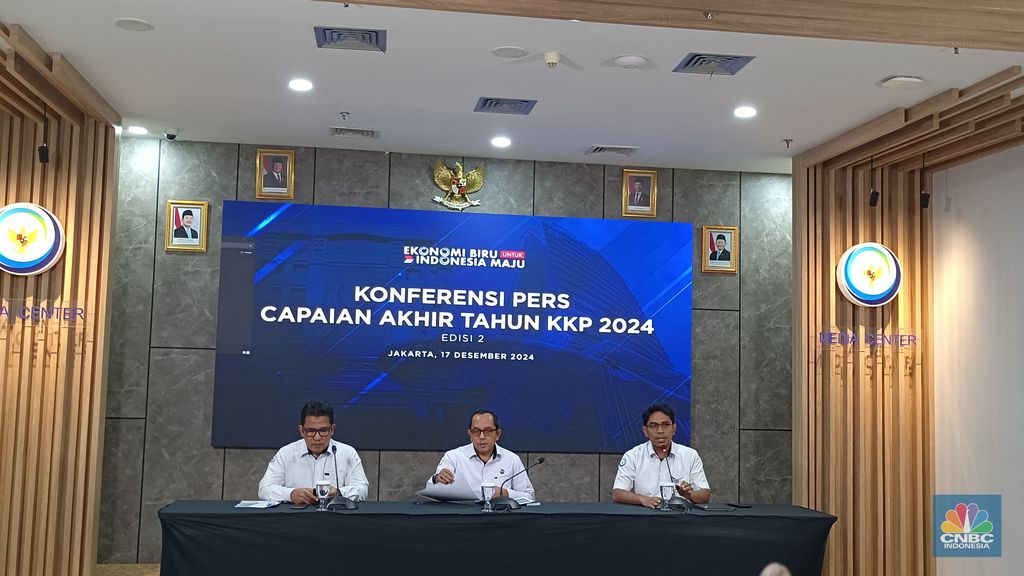 Konferensi Pers Capaian Kinerja KKP Tahun 2024, Selasa (17/12/2024). (վ/Martyasari Rizki)