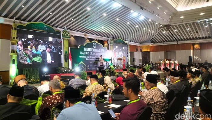 Mukernas MUI 2024 di Grand Sahid, Jakarta Pusat, Selasa (17/12).