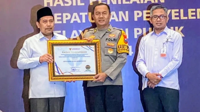 Polres Bondowoso meraih penghargaan dari Ombudsman RI