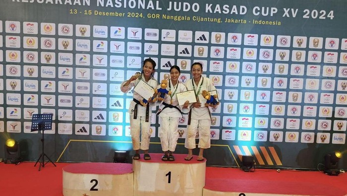 Polwan Polres Gresik Bawa Pulang Perunggu Kejuaraan Nasional Judo Kasad Cup XV 2024