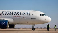 Pesawat Syrian Air dipersiapkan untuk melakukan penerbangan domestik dari Bandara Internasional Damaskus ke Bandara Internasional Aleppo.  