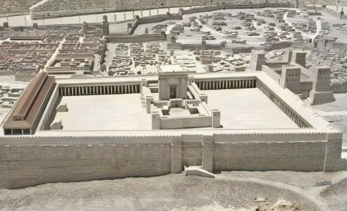 Gambar AI kuil di Al Aqsa yang diunggah Aktivis Temple Mount di akun X @TheTempleMoun, Senin (16/12/2024).