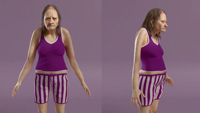 Hannah, model virtual untuk ilustrasi wanita yang selalu tidur 6 jam sehari.