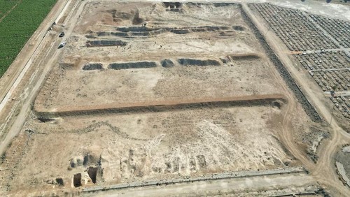 A drone view shows the site of a mass grave from the rule of Syrias Bashar al-Assad, according to residents, after the ousting of al-Assad, in Najha, Syria, December 17, 2024. REUTERS/Ammar Awad Purchase Licensing Rights