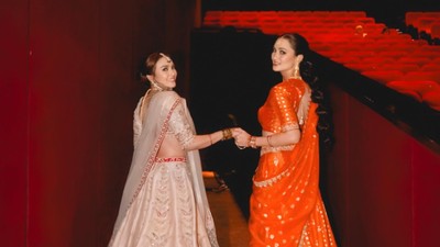 Gaya Masayu Anastasia & Atiqah Hasiholan Curi Atensi Tampil Bak Wanita India