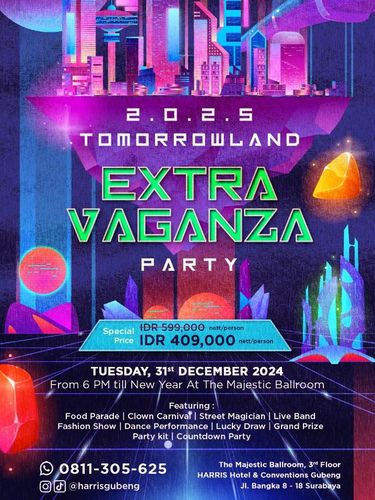 Poster Acara Akhir tahun hotel Surabaya