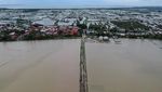 Foto Udara Ribuan Hektare Sawah Terendam Banjir di Banten