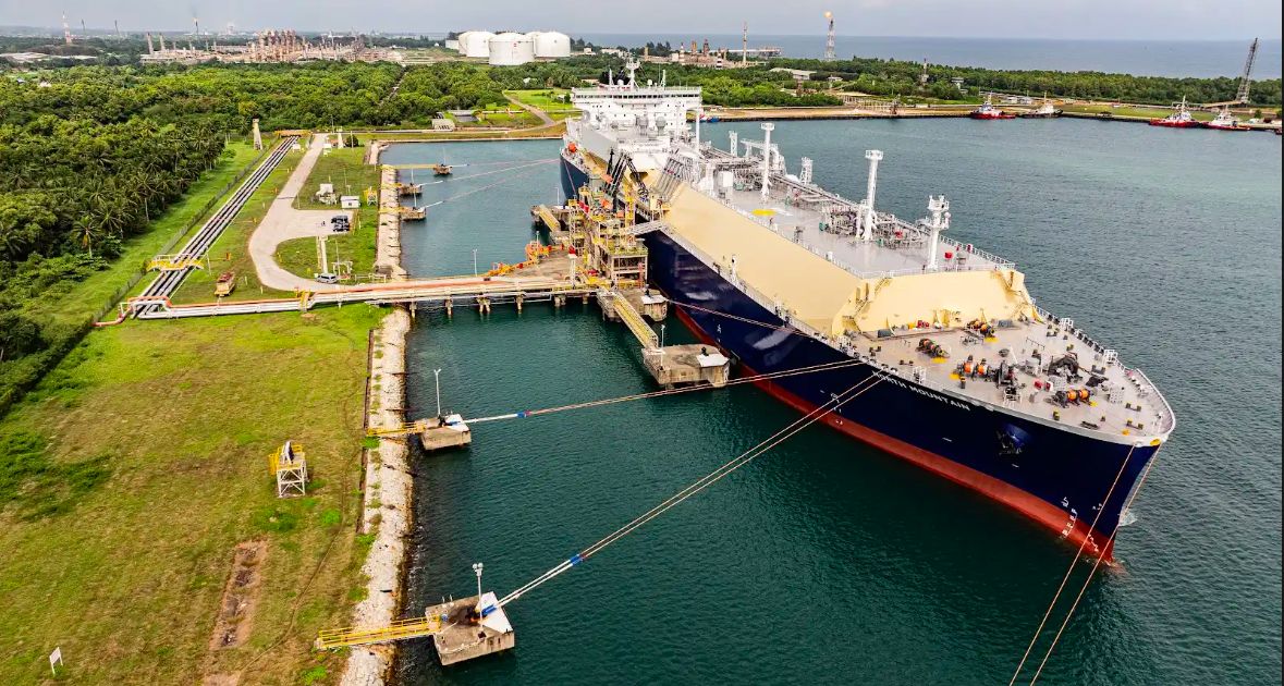 Terminal LNG Hub Arun yang dioperasikan PT Perta Arun Gas, anak usaha PT Pertagas, di Lhokseumawe, Aceh. Doc PT Pertamina Gas (Pertagas).