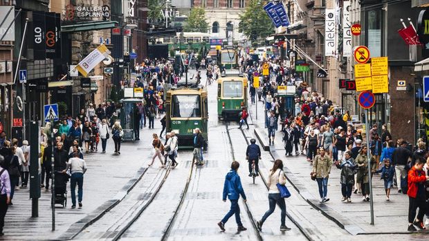Jalanan di Kota Helsinki, Filandia