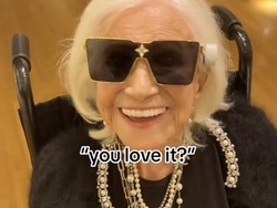 Nenek 101 Tahun Viral Bergaya Glamour & Awet Muda, Skincare-an Seluruh Tubuh