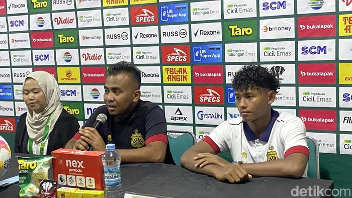 Jumpa pers Bhayangkara FC usai mengalahkan PSIM Jogja di Stadion Mandala Krida, Kota Jogja, Kamis (19/12/2024).