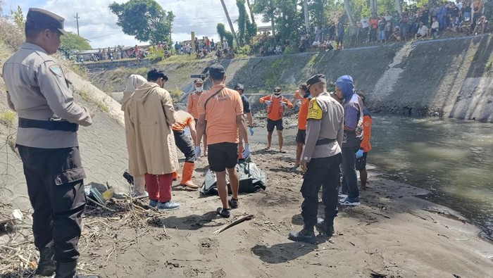 Penemuan mayat pemuda di Sungai Winongo Kecil, Samas, Bantul, Kamis (19/12/2024).