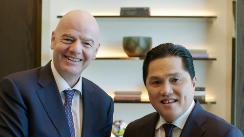 Presiden FIFA, Gianni Infantino dan Erick Thohir