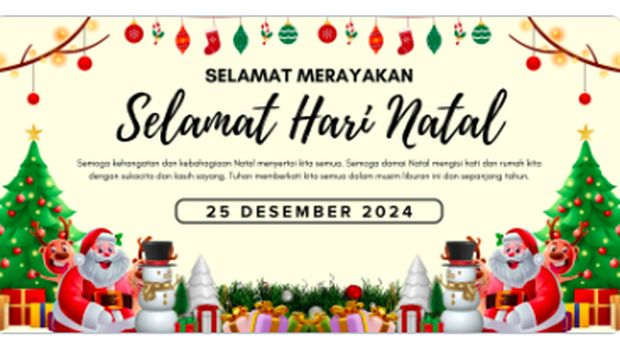 Spanduk Natal dan Tahun Baru Foto: Canva