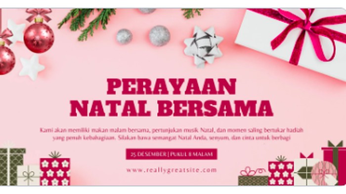 Spanduk Natal dan Tahun Baru Foto: Canva