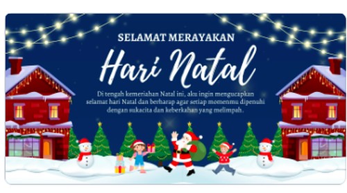 Spanduk Natal dan Tahun Baru Foto: Canva