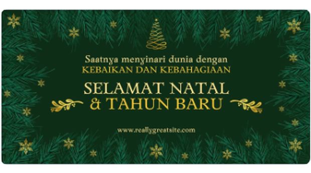 Spanduk Natal dan Tahun Baru Foto: Canva