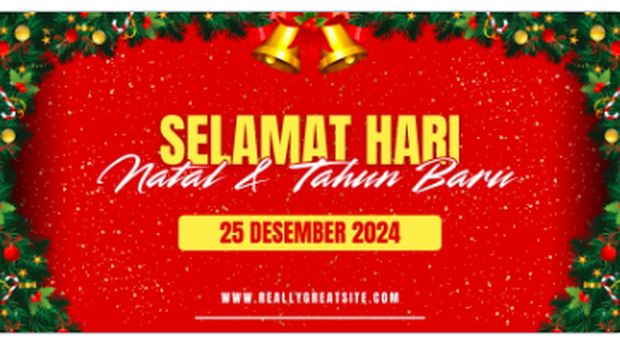 Spanduk Natal dan Tahun Baru Foto: Canva