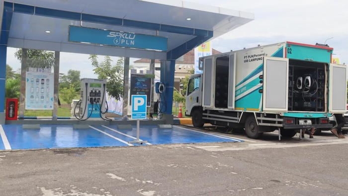 Stasiun Pengisian Kendaraan Listrik Umum di Lampung.