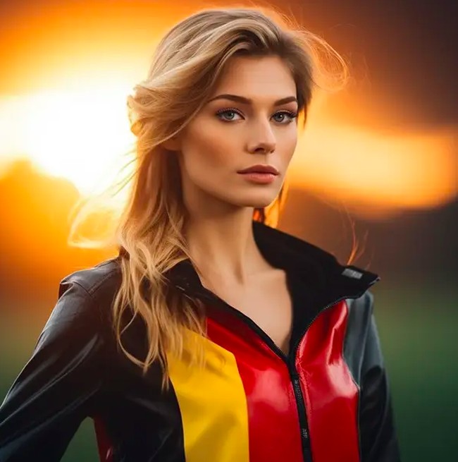 JermanWanita mirip Barbie dianggap punya penampilan paling cantik di Jerman. Beberapa standar kecantikan mereka adalah rambut pirang, mata biru, dengan hidung mancung. Foto: Dok. Spencer Althouse / Midjourney